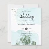 Pine Trees Aquamarin und Sage Wedding (Vorderseite)