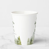 Pine Trees Baby Shower Adventure Mountain Forest Pappbecher (Links)