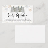 Pine Trees Baby Shower Books for Baby Visitenkarte (Vorne/Hinten)