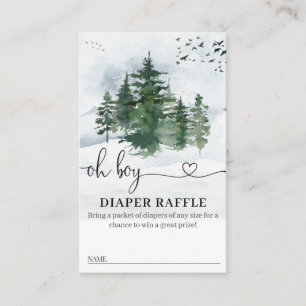 Pine Trees Babydusche Windelwaschkarte Visitenkarte