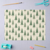 Pine Trees Beige Watercolor Christmas Holiday Seidenpapier (Basteln)