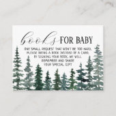Pine Trees Book Request Baby Shower Begleitkarte (Vorderseite)