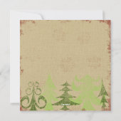 Pine Trees Border Frohe Weihnachten (Rückseite)