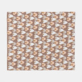 Pine Trees Botanisches Muster Gemütlich Herbst Her Fleecedecke (Vorderseite (Horizontal))