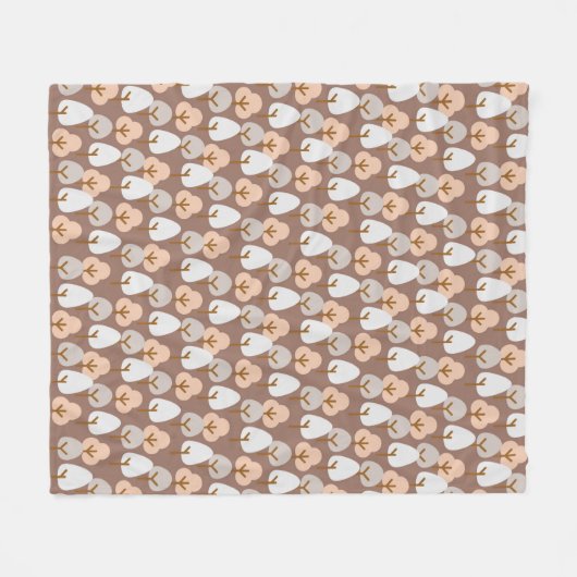 Pine Trees Botanisches Muster Gemütlich Herbst Her Fleecedecke (Vorderseite (Horizontal))