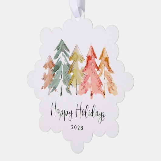 Pine Trees Business Logos Weihnachten Ornament Karte (Linke Ecke)