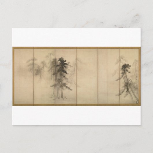 Pine Trees by Hasegawa Tohaku 16. Jahrhundert Postkarte (Vorderseite)
