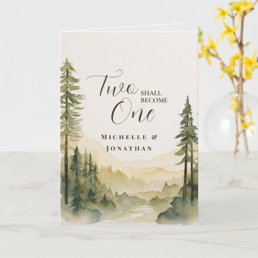 Pine Trees Christlich Bible Wedding Congratulation Karte (Gelbe Blume)