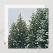 Pine Trees Christmas Monogram Filzecru Mitteilungskarte (Vorne/Hinten)
