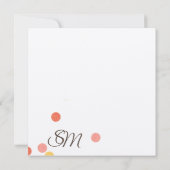 Pine Trees Christmas Monogram Filzecru Mitteilungskarte (Rückseite)