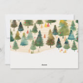 Pine Trees Christmas Woodlands Feiertagskarte (Rückseite)
