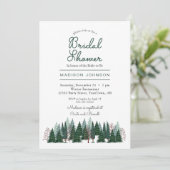 Pine Trees Forest | BRAUTPARTY | Einladung (Stehend Vorderseite)