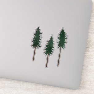 Pine Trees Forest Minimalistisch Aufkleber
