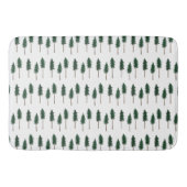 Pine Trees Forest Minimalistische Muster Badematte (Vorderseite)