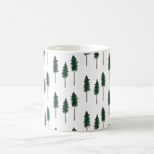 Pine Trees Forest Minimalistische Muster Kaffeetasse (Mittel)