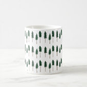 Pine Trees Forest Minimalistische Muster Kaffeetasse (Mittel)