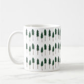 Pine Trees Forest Minimalistische Muster Kaffeetasse (Links)