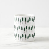 Pine Trees Forest Minimalistische Muster Kaffeetasse (Mittel)