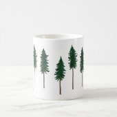 Pine Trees Forest Minimalistische Muster Kaffeetasse (Mittel)