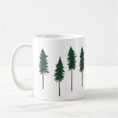 Pine Trees Forest Minimalistische Muster Kaffeetasse (Links)