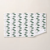 Pine Trees Forest Pattern Minimal Badhandtuch Set (Handtuch)