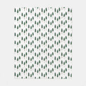 Pine Trees Forest Pattern Minimal Fleecedecke (Vorderseite)