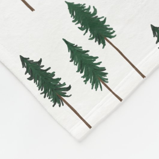 Pine Trees Forest Pattern Minimal Fleecedecke (Ecke)