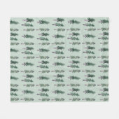Pine Trees Forest Pattern Wasserfarbe Fleecedecke (Vorderseite (Horizontal))
