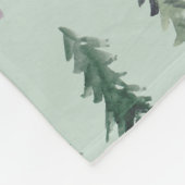 Pine Trees Forest Pattern Wasserfarbe Fleecedecke (Ecke)