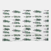 Pine Trees Forest Pattern Wasserfarbe Geschirrtuch (Horizontal)