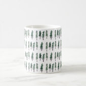 Pine Trees Forest Wasserfarbenbaumen Kaffeetasse (Mittel)