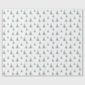 Pine Trees Forest Weihnachts-Wintermuster Geschenkpapier (Flach)