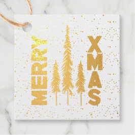 Pine Trees fröhliche Xmas ein Foto Geschenkanhänger