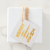 Pine Trees fröhliche Xmas ein Foto Geschenkanhänger (Mit Box)