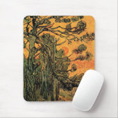 Pine Trees gegen einen roten Himmel mit Einstellun Mousepad (Mit Mouse)
