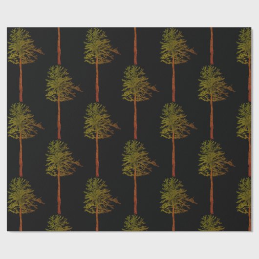 Pine Trees Geschenkpapier (Flach)