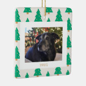 Pine Trees Holiday Photo Keramikornament (Rechts)