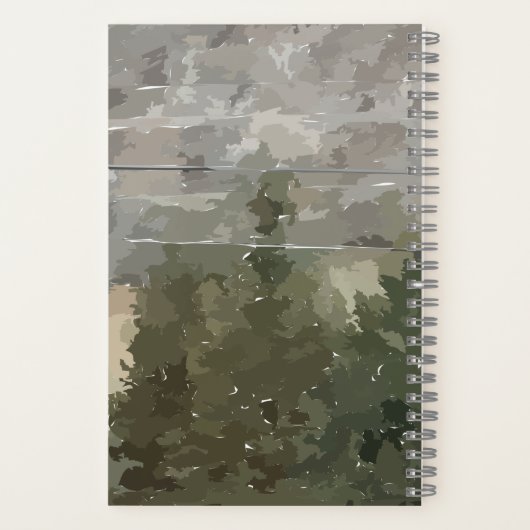 Pine Trees in Desert Spiral Notebook Notizblock (Rückseite)