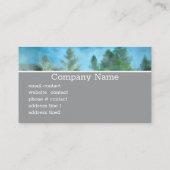 pine trees in fog nature landscape misty green  visitenkarte (Rückseite)