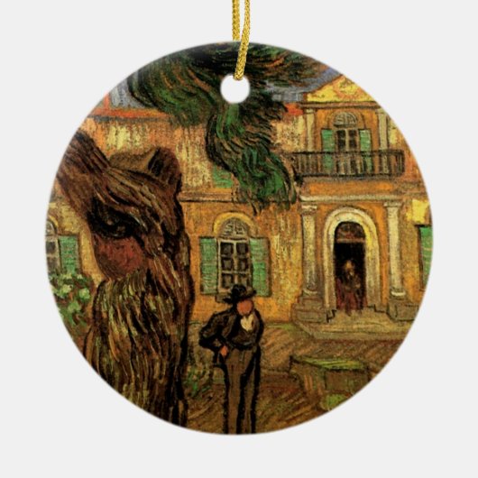 Pine Trees in Saint-Paul von Vincent van Gogh Keramikornament (Vorne)
