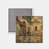 Pine Trees in Saint-Paul von Vincent van Gogh Magnet (Vorderseite/Rückseite)