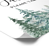 Pine Trees Lantern Botanische Gefälligkeitszeichen Poster (Ecke)