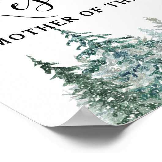 Pine Trees Lantern botanisches Zeichen Poster (Ecke)