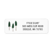 Pine Trees Minimalist CUSTOM Holiday Address (Vorne)
