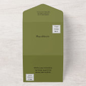 Pine Trees Olive Green Herbsthochzeit All In One Einladung (Außenbereich)