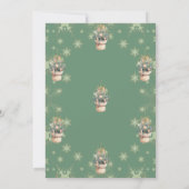 Pine Trees Ornaments Snowflakes Weihnachten Party Einladung (Rückseite)