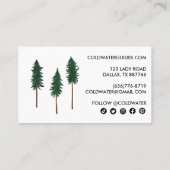 Pine Trees Outdoorsy Camp Wanderführer im Val Pior Visitenkarte (Rückseite)