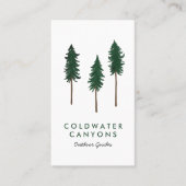 Pine Trees Outdoorsy Camp Wandern Visitenkarte (Vorderseite)