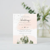 Pine Trees Peach Mountain Wedding (Stehend Vorderseite)