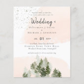 Pine Trees Peach Mountain Wedding (Vorderseite)